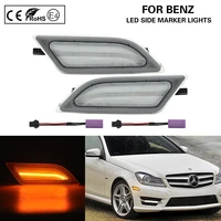 clear w204 front led side marker lamp turn signal light usa version yellow light for benz c250 c300 c350 c63 amg