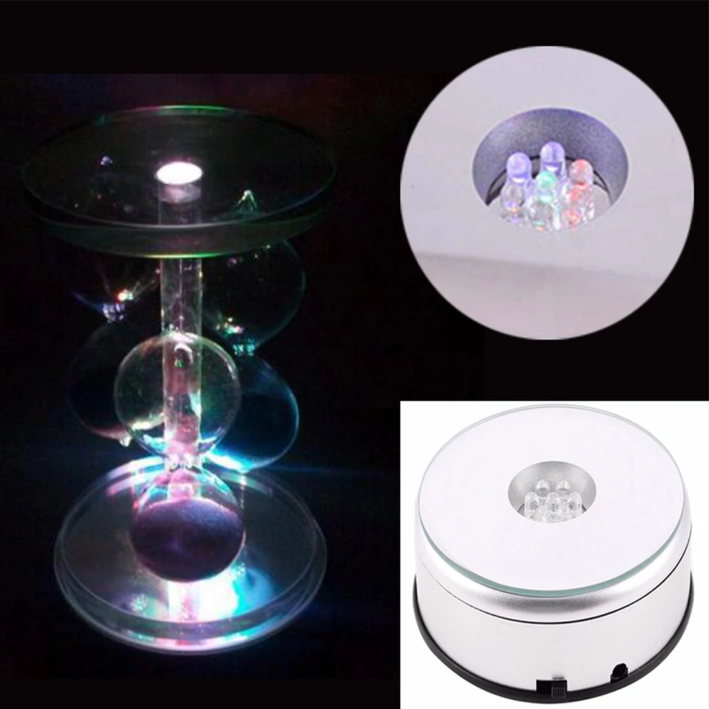 Романтическое украшение 4 светодиодный круглый светящаяся основа лазерный