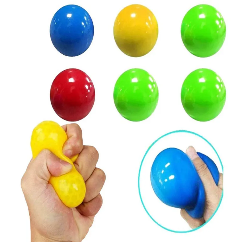 Флуоресцентные клейкие настенные шарики 4 шт. новинка игрушка для снятия стресса