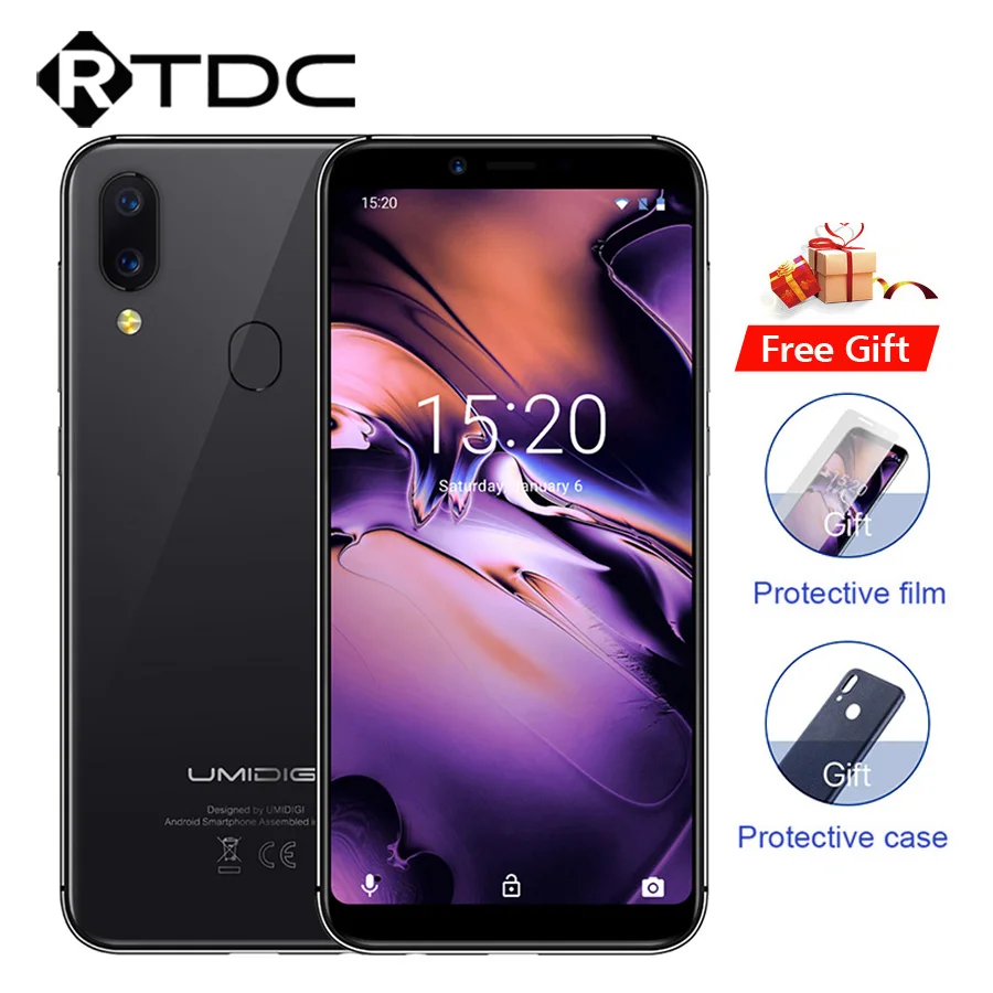 UMIDIGI A3 Смартфон с 5 дюймовым дисплеем четырёхъядерным процессором MTK6739 ОЗУ 2 Гб ПЗУ