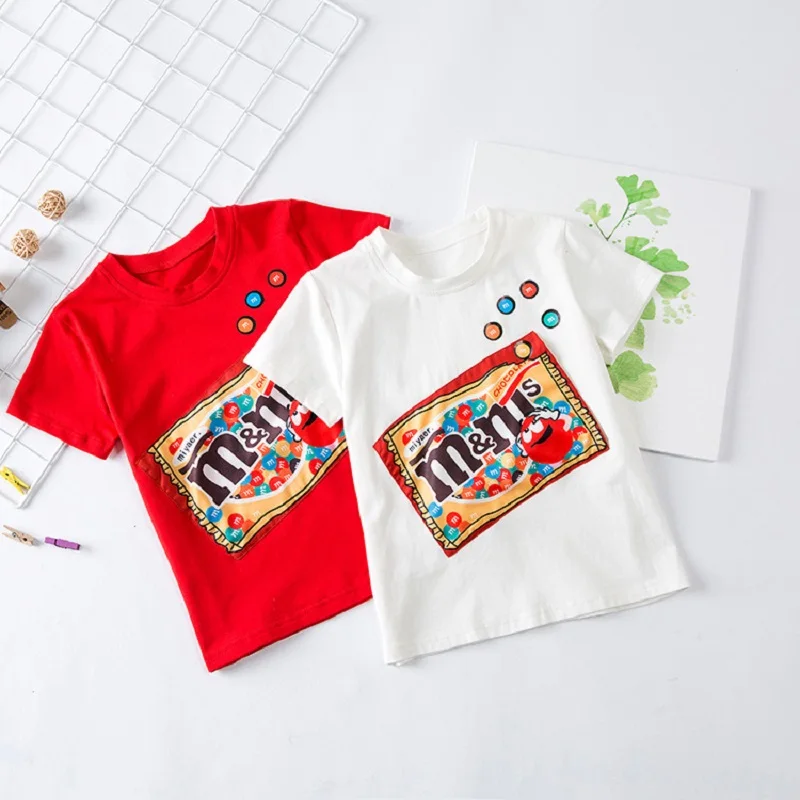 INS/Стильные одинаковые футболки для всей семьи летняя хлопковая футболка с