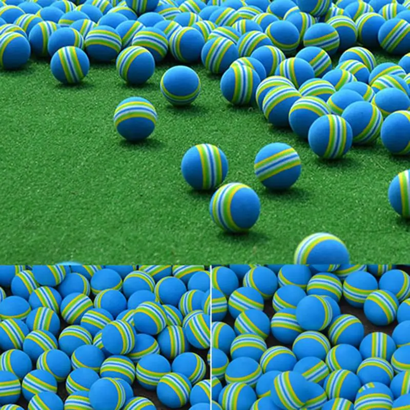 

42mm Blue Stripe EVA Color Red Ball Golf Indoor Ball Training Beginner Ball Sponge W9N4