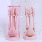 Набор многофункциональных кистей для макияжа лица 5 шт.компл., кисти для нанесения теней для век, основы, румян, инструмент для кистей, держатель для хранения кистей