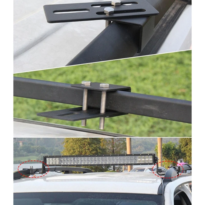 

1Pair Car LED Light Bar Mounting Bracket Offroad Auto SUV Roof Luggage Rack Mounting Bracket Work Lamp Stand Holder