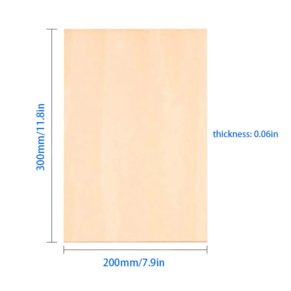 

10 PCS Blank Boards Plywood Sheets For Crafts, Models & Pyrography Wood Plaque Sign DIY Woodburning Light Materials Kid'S Model