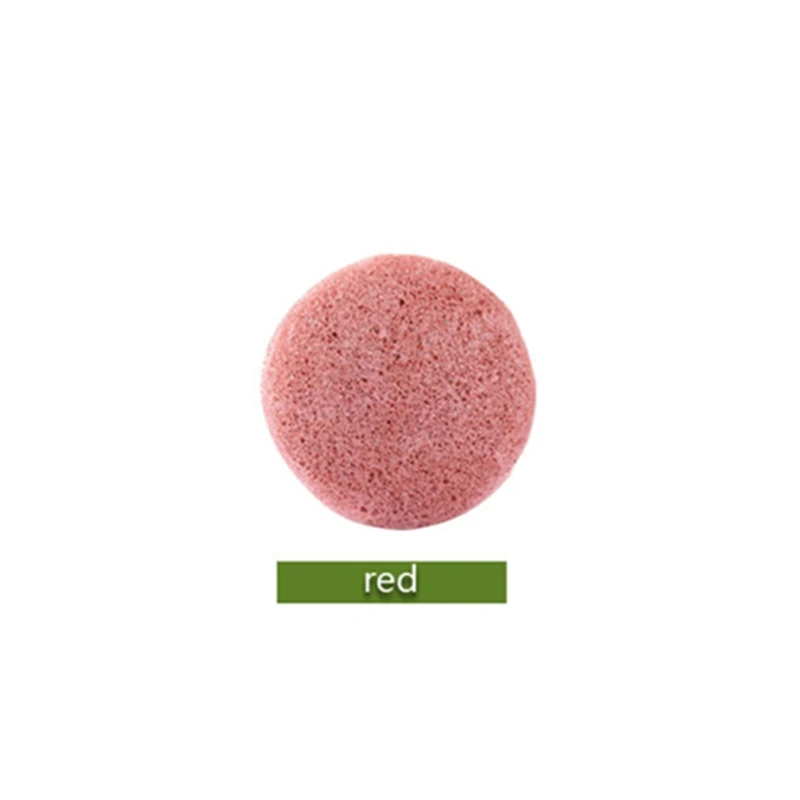 02 red 1 шт. полусферический спонж-Конняку натуральный косметический спонж для очистки лица Губка для очищения лица Инструменты для мытья лица флейтер инструменты для макияжа - Цвет: 02 red