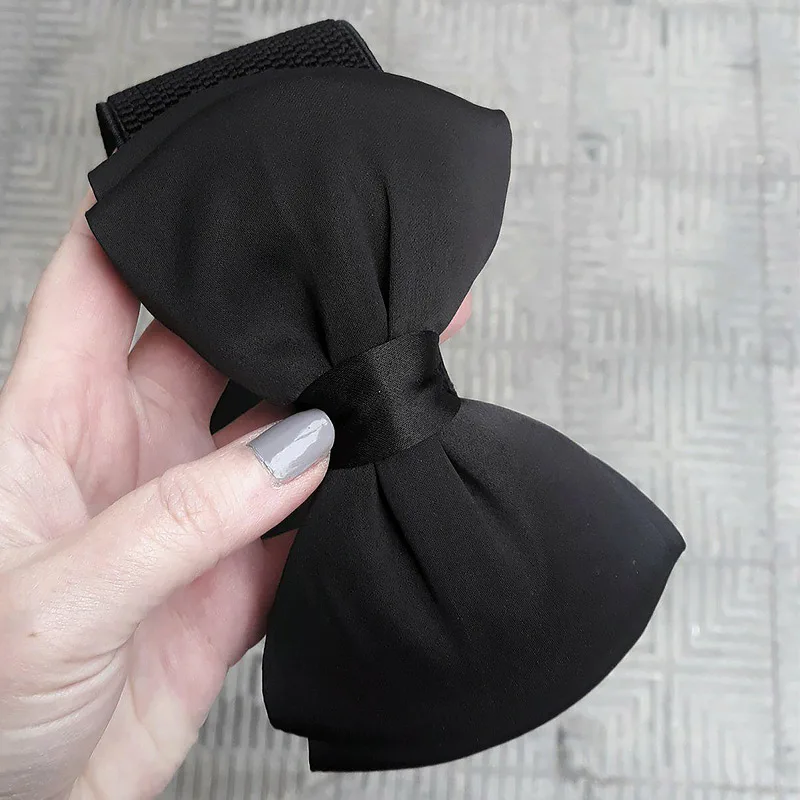 

Women Big Bow Waistband Elastic Wide Stretch Waist Belt New Designer Belts Straps for Girls Clothes Accessories