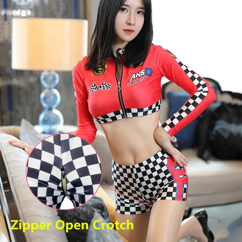 Черный белый цвет сетки в стиле гоночных машин карнавальный костюм для девочек