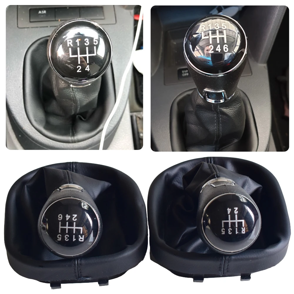 

5/6 Speed Manual Gear Shift Knob Gearstick Gaiter Boot For VW Touran 2003-2010 Caddy MK2 2004 2005 2006 2007 2008 2009