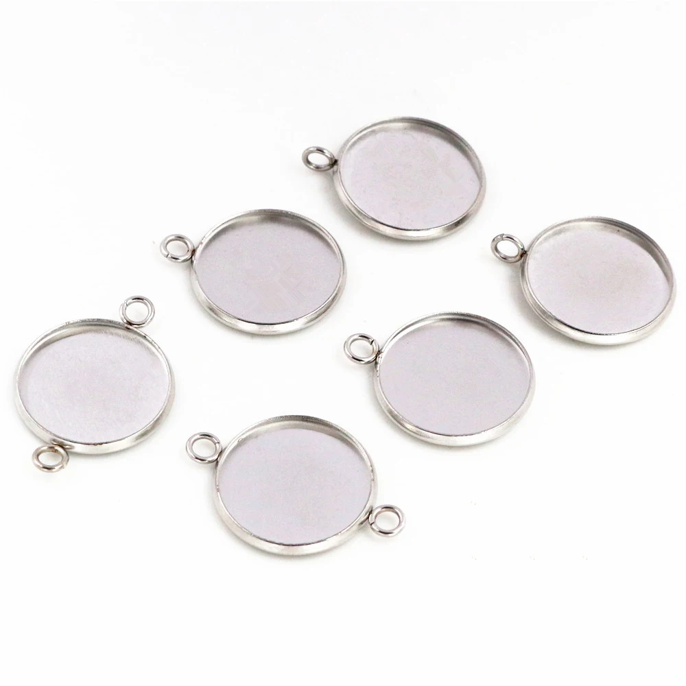 (Никогда не выцветает) 14 мм 16 18 20 шт нержавеющая сталь 3 стиля Камея Настройки