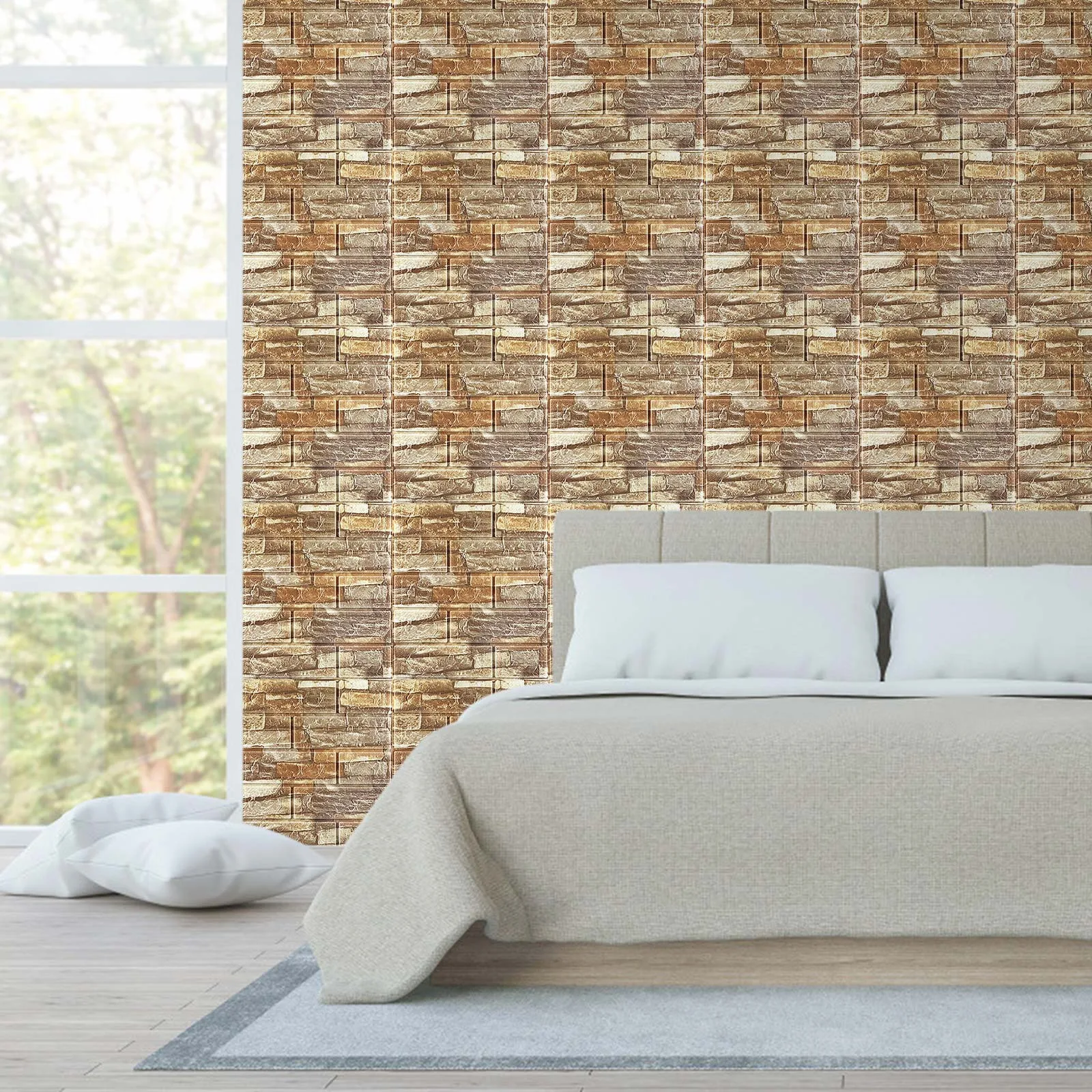 DIY 3D Кирпич из пенополиэтилена наклейка для комнаты каменное украшение рельефная