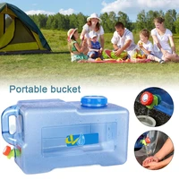 25l square pc car bucket thickened with faucet self driving car portable bucket outdoor camping water carrier storage container