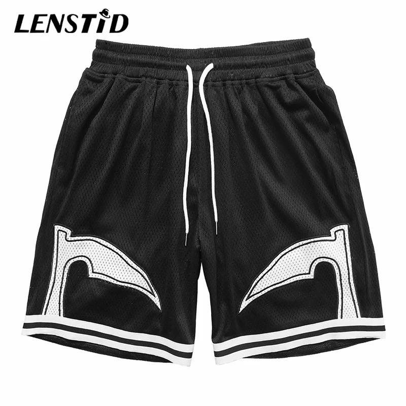 LENSTID мужские хип хоп мешковатые шорты джоггеры 2020 Летние удобные дышащие уличные