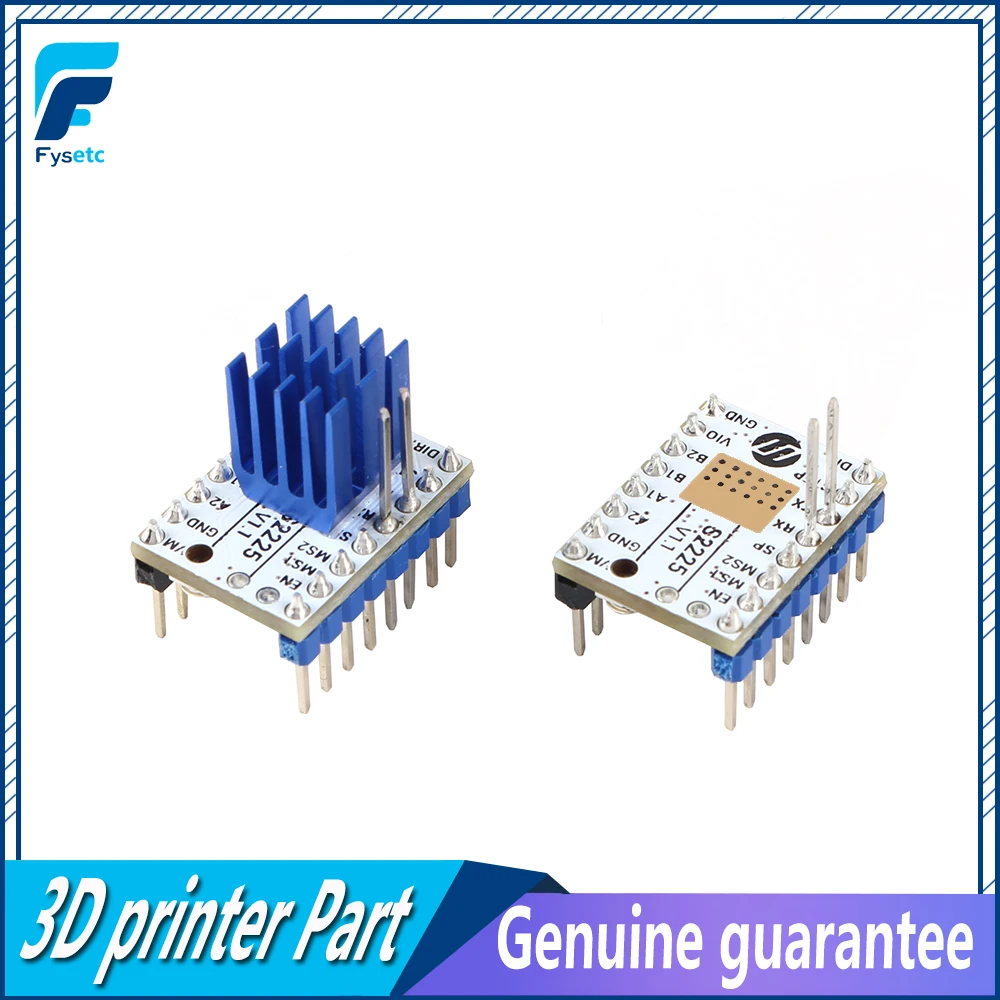 

2pcs TMC S2225 V1.1 Stepping Motor Driver Stepsticks Mute Driver 256 Microsteps Current 2A UART Replace TMC2208 TMC2209 TMC2225