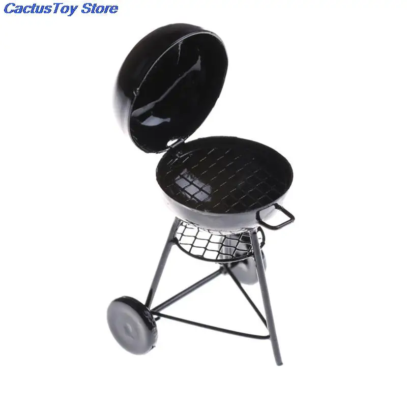 1PC 1:12 Black Metal BBQ Grill Dollhouse Garden Outdoor Miniature | Игрушки и хобби
