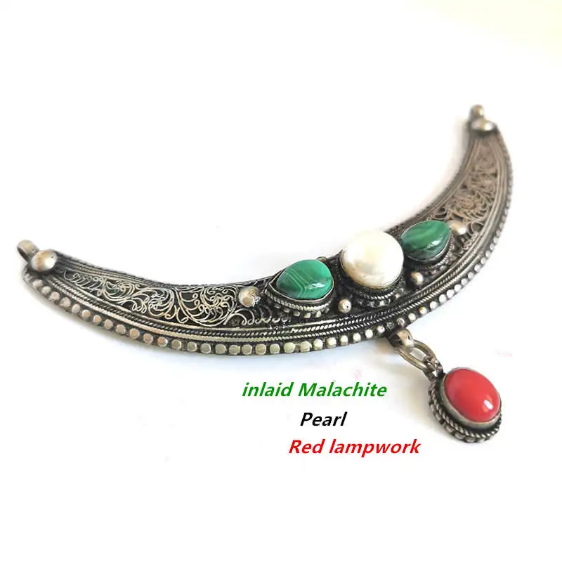 Тибетское Серебро Ювелирные Подвески ручной Винтаж Moon подвесные амулеты