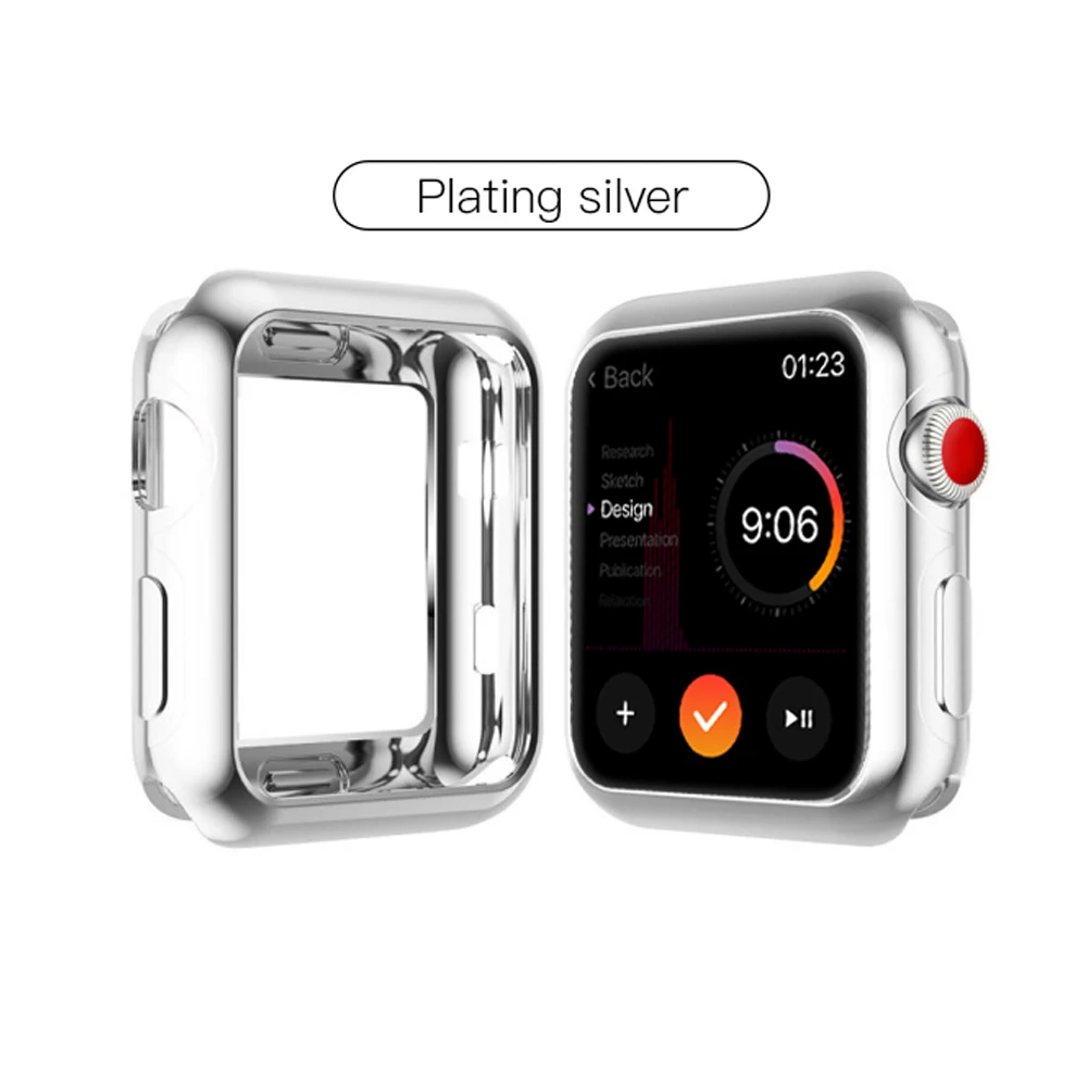 

Ультратонкий чехол для часов Apple watch 5 4 3 44 мм 40 мм, мягкий прозрачный чехол из ТПУ для iwatch 6 42 мм 38 мм, аксессуары