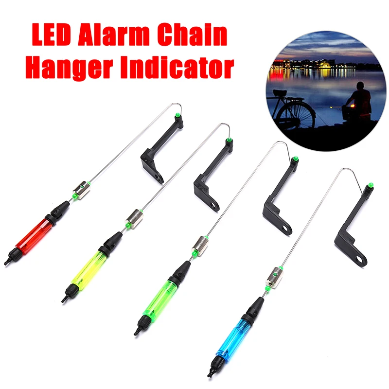 

New Fishing Swinger LED Alarm Chain Hanger Shaking Fishing Bite Indicator Alert Bite Sensor Tools
