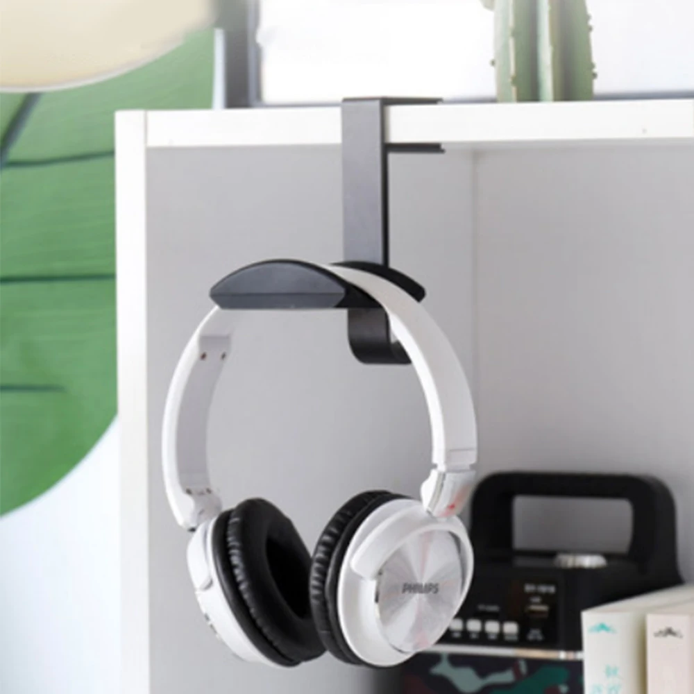 

Universal Office Hanger Game Headphone Stand Bag Bracket Display Rack Headset Holder Clip-on Stand with Rubber Pad Protection