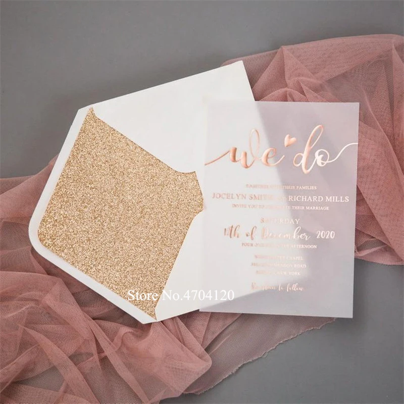 50 шт. Радужный жемчужный Блестящий конверт с цветочным принтом для свадебных