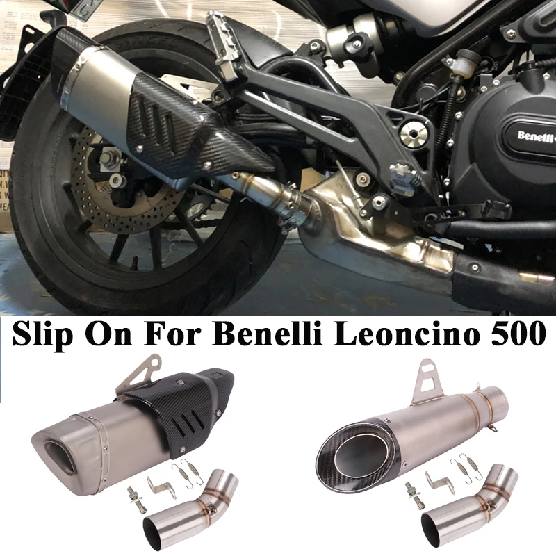 

Slip On For Benelli 500 Leoncino 500 BJ500 Motorcycle Exhaust Pipe Escape Silencer Modified Middle Link Pipe Muffler DB Killer