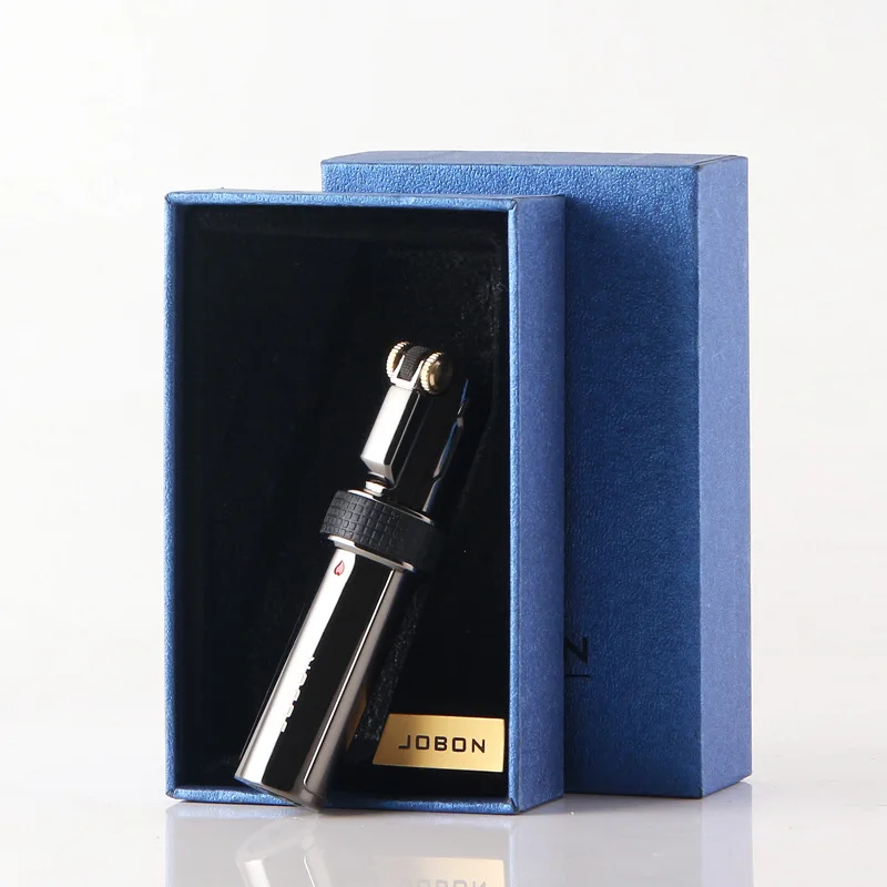 

Jobon Triple Torch Lighter 3 Jet Turbo Gas Cigar Lighter Windproof Powerful Metal Spray Gun Kitchen Pipe Flint Lighter Outdoor