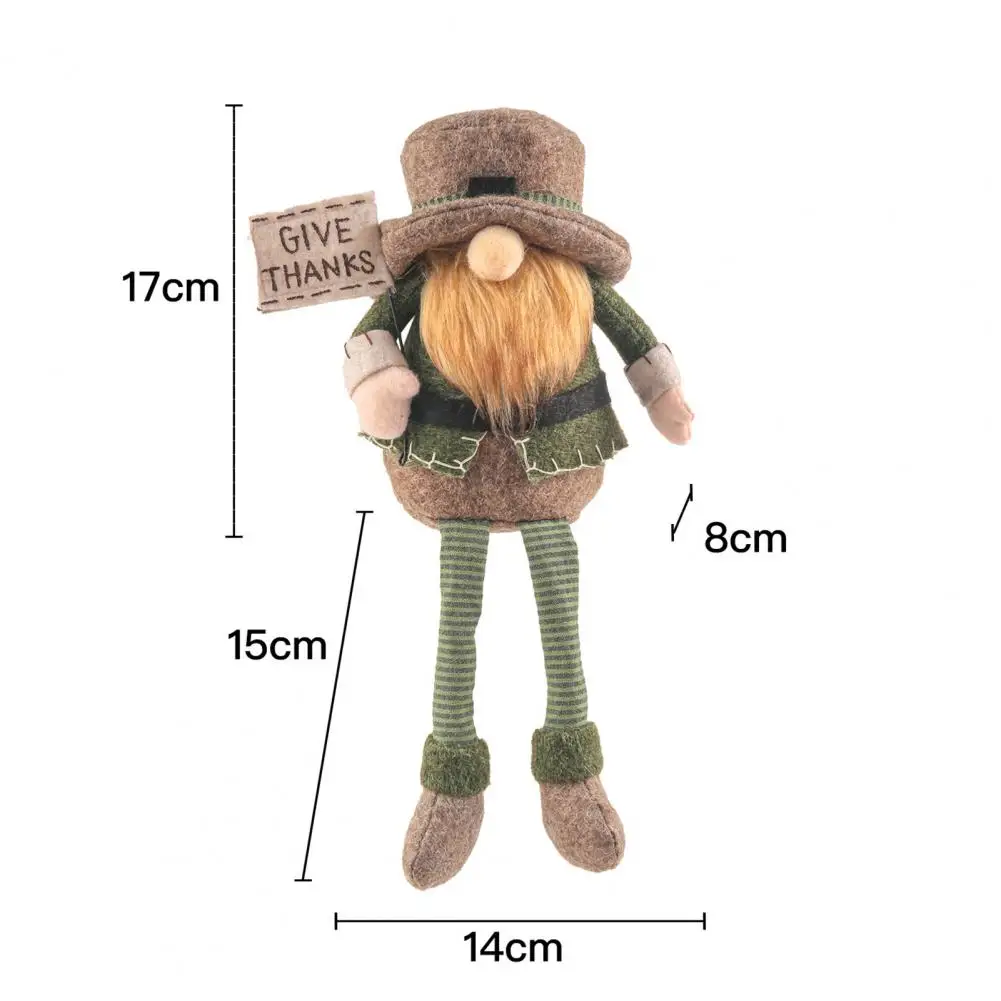 

Thanksgiving Day Long Leg Gnome Plush Doll Handmade Home Decor Collectible Dolls Desktop Ornament