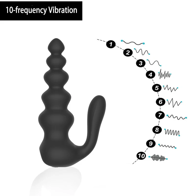 Силиконовая Анальная пробка бесшумная женская мастурбация 10 частот вибрация