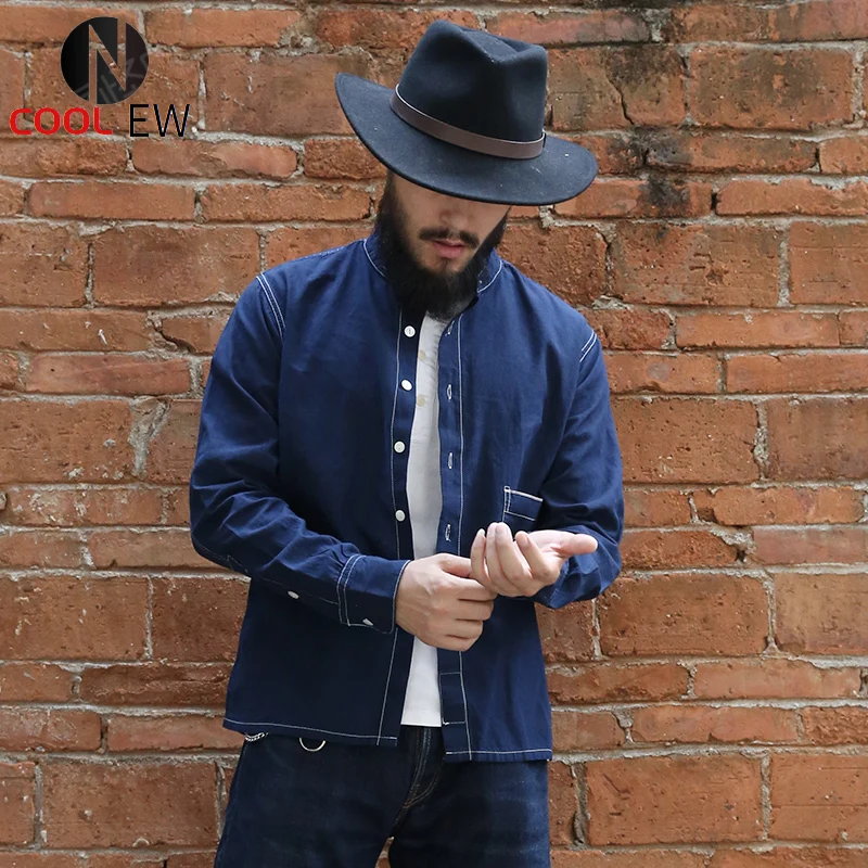 

Мужская льняная рубашка с длинным рукавом, в винтажном стиле