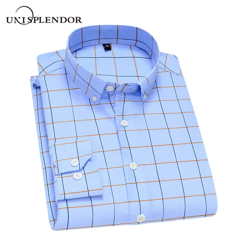 Unisplendor весенне-осенние мужские рубашки повседневная мужская одежда с длинными