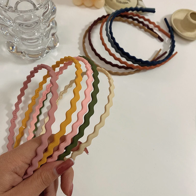 

Solid Girls Hair Band Frosted Bezel Headband Hairband For Women Ladies Hair Hoop Hair Accessories Headwear Elegant Headdress