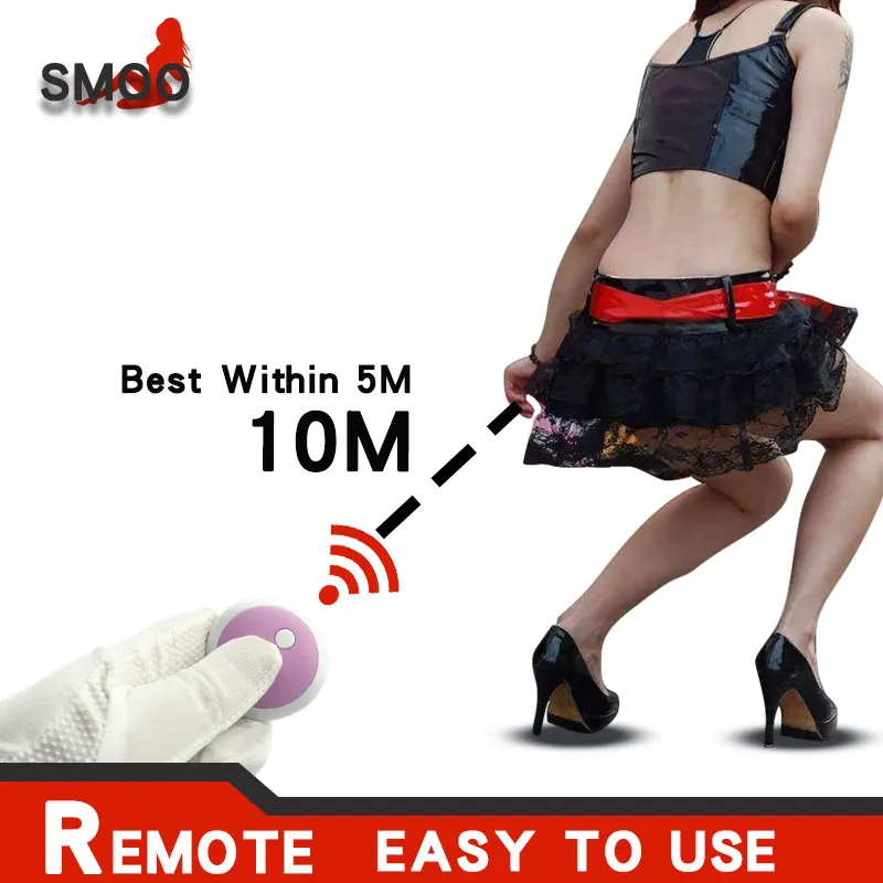 Беспроводной фаллоимитатор бабочка SMOO вибратор носимый Стимулятор клитора
