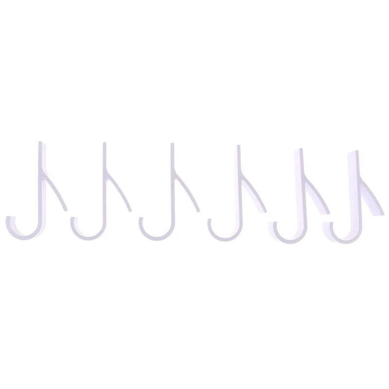 6 шт. белый домашний кухонный душевой крючок для полотенец пластиковая вешалка