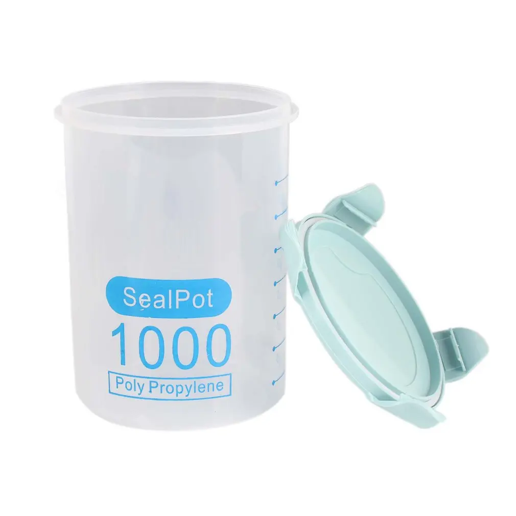 

Multi-functional Clear Plastic Sealed Cans Storage Tank Kitchen Dry Food Containers Home Food Grain Storage Jar