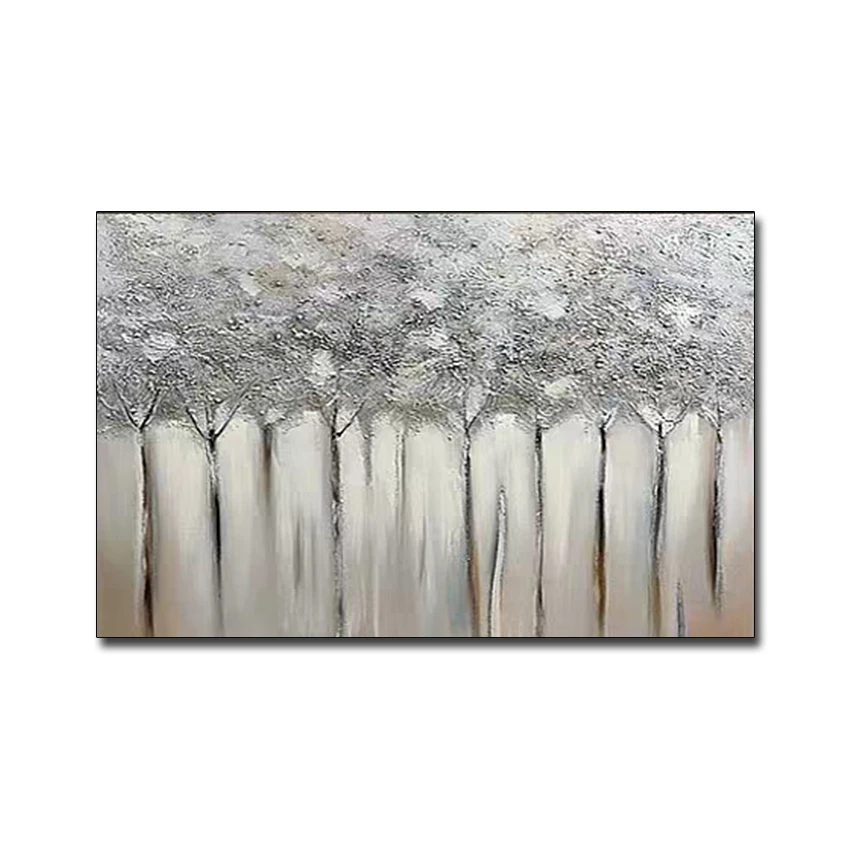 

Heavy Textured Abstract Tree Art Handmade Oil Painting Canvas Wall Art Large Size Unframed Paintings Artwork For Living Room