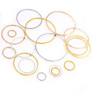 20-50 шт.лот 8-30 мм латунь Закрытое кольцо серьги провода обручи Подвески соединители кольца для DIY ювелирных изделий принадлежности аксессуары