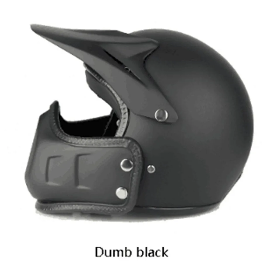 Matte Black Motorcycle Helmet De Cafe Racer Helmet Modular Full Face  Capacetes De Motociclista Modular S to XL