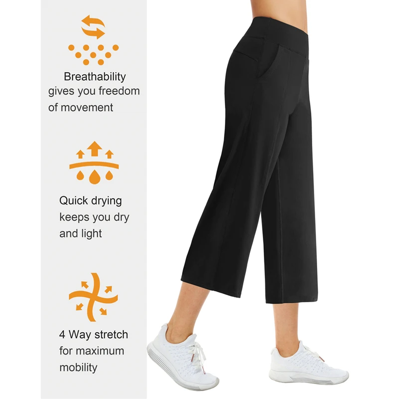 Женские штаны бриджи Dragon Fit для йоги спортивные с высокой талией и широкими