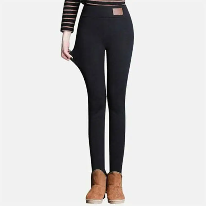 Winter Tight Warm Thick Cashmere Pants High Waist Pants Warm Pants