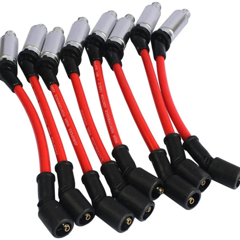 

Spark Plug Wires with Heat Shield For CHEVY GMC 1999-2006 LS1 VORTEC 4.8L 5.3L 6.0L