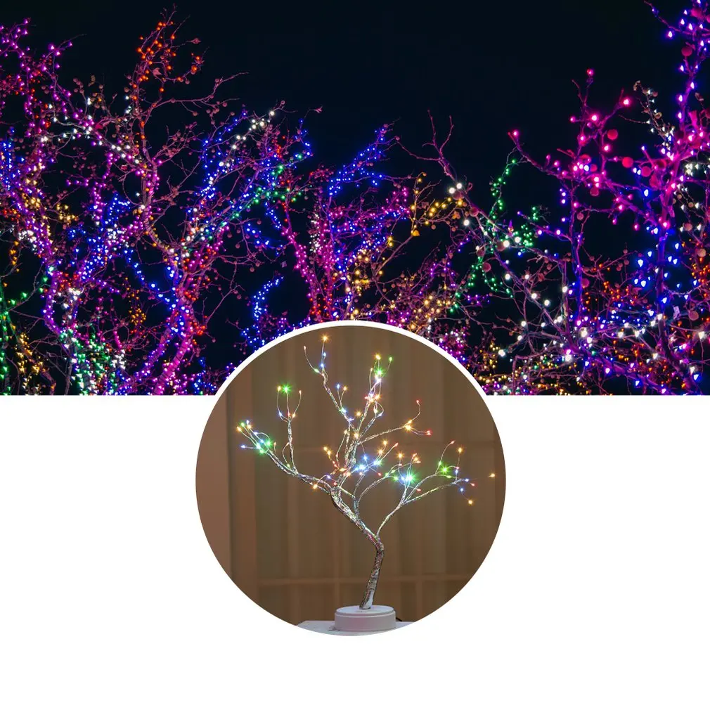 

Tree light touch switch pearl starry night light Touch switch Home Holiday bedroom indoor kids bar Decoration fairy light
