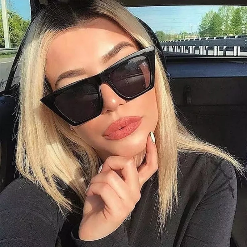 

Fashion Sunglasses Woman Square Cat Eye Design Luxury Sunglasses Female Cool Vintage Black Oculos De Sol Feminino