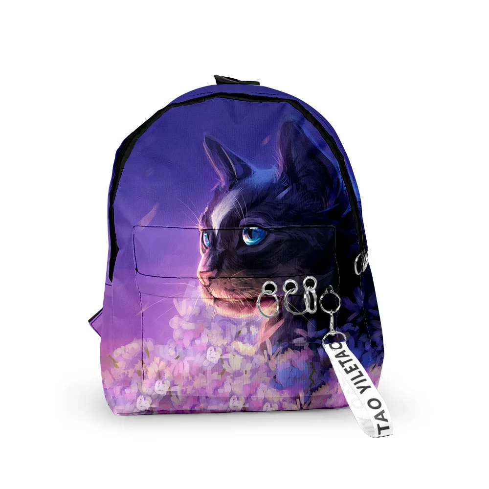 

2020 New cat Backpacks Men Women Fashion Hip hop Mini Bags Travel Bags 3D Print Teenage Notebook Backpack Bag