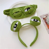 sad big eyed frog spoof fun unisex joyful hair accessories interesting personality eye mask headband
