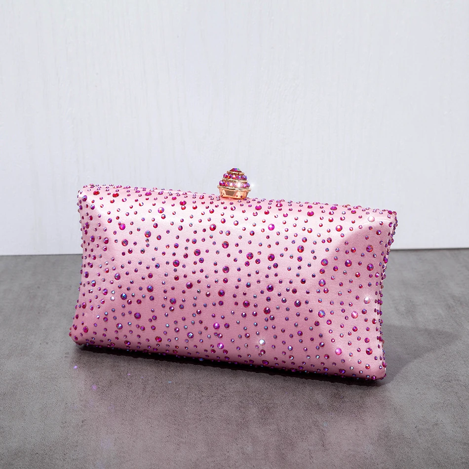 Роскошные блестящие золотистые вечерние сумки со стразами Свадебный клатч