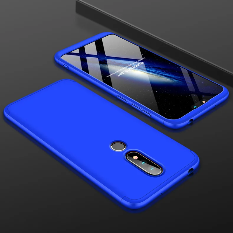 Для Nokia 6,1 Plus TA 1103 чехол Nokia X6 360 градусов защищенный полный корпус матовый чехол для nokia6,1 Plus Твердый защитный чехол - Цвет: 7
