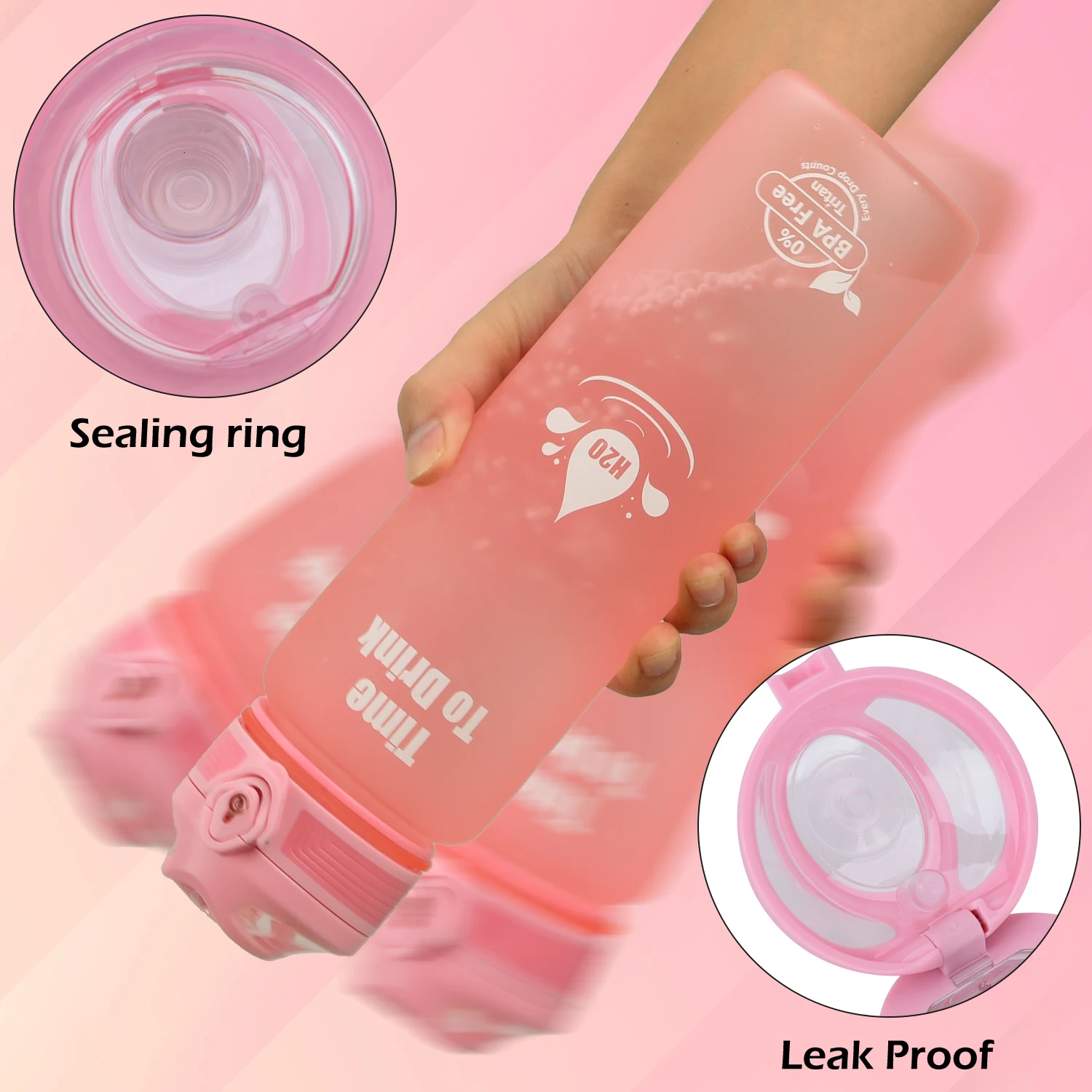 Новая популярная модная спортивная бутылка для воды 1000 мл чашка шейкер