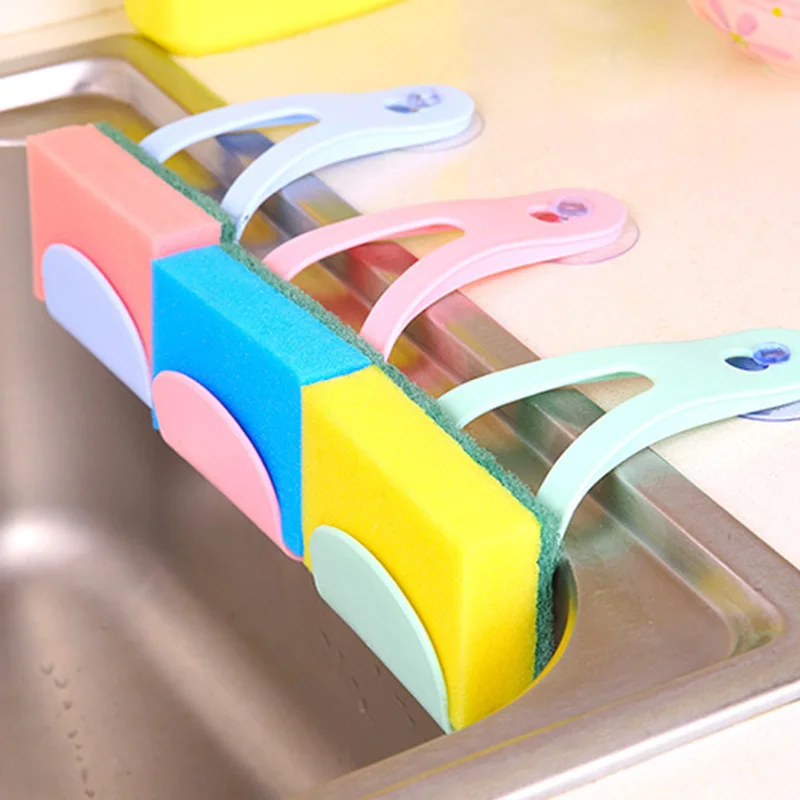 Creative Sucker Kitchen Sink Shelf Sponge Drain Holder Basket of Supplies Racks Organizer Hanging Storage Bags | Дом и сад