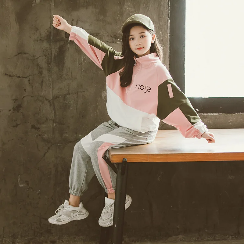 Girls Clothes Sets Autumn 2020 Children Clothing Set Sweatshirt+Pants 2pcs Casual Kids Sport Suits Teenage 4 6 8 10 12 13 Years