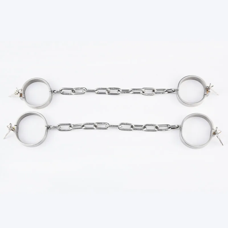 Наручники из нержавеющей стали манжеты на лодыжку с цепочкой бондаж невидимый